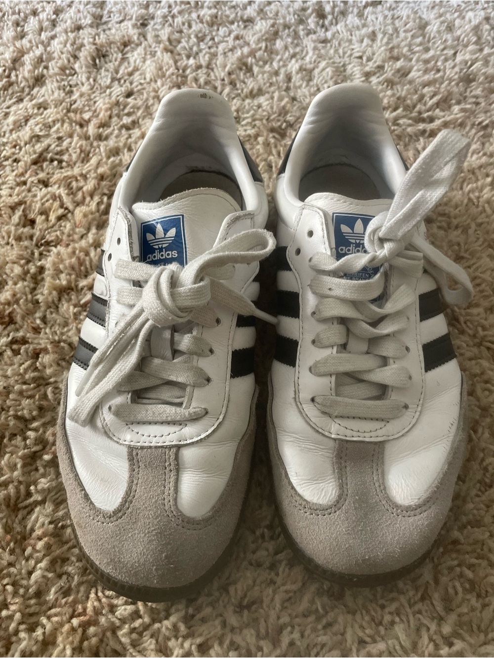 adidas White & Black Classic Low-Top Sneakers